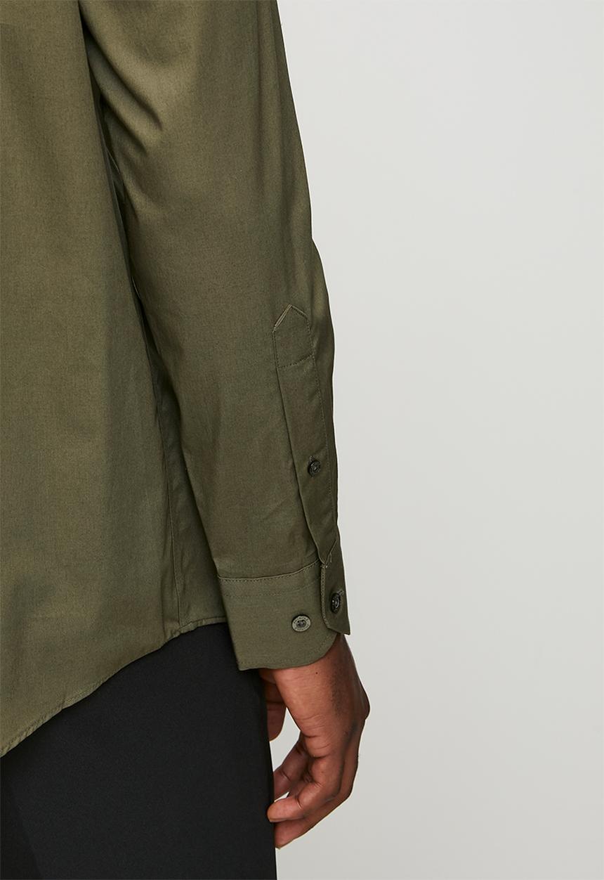 Pringle of Scotland - Jacob Long Sleeve Classic Stretch Shirt - Olive