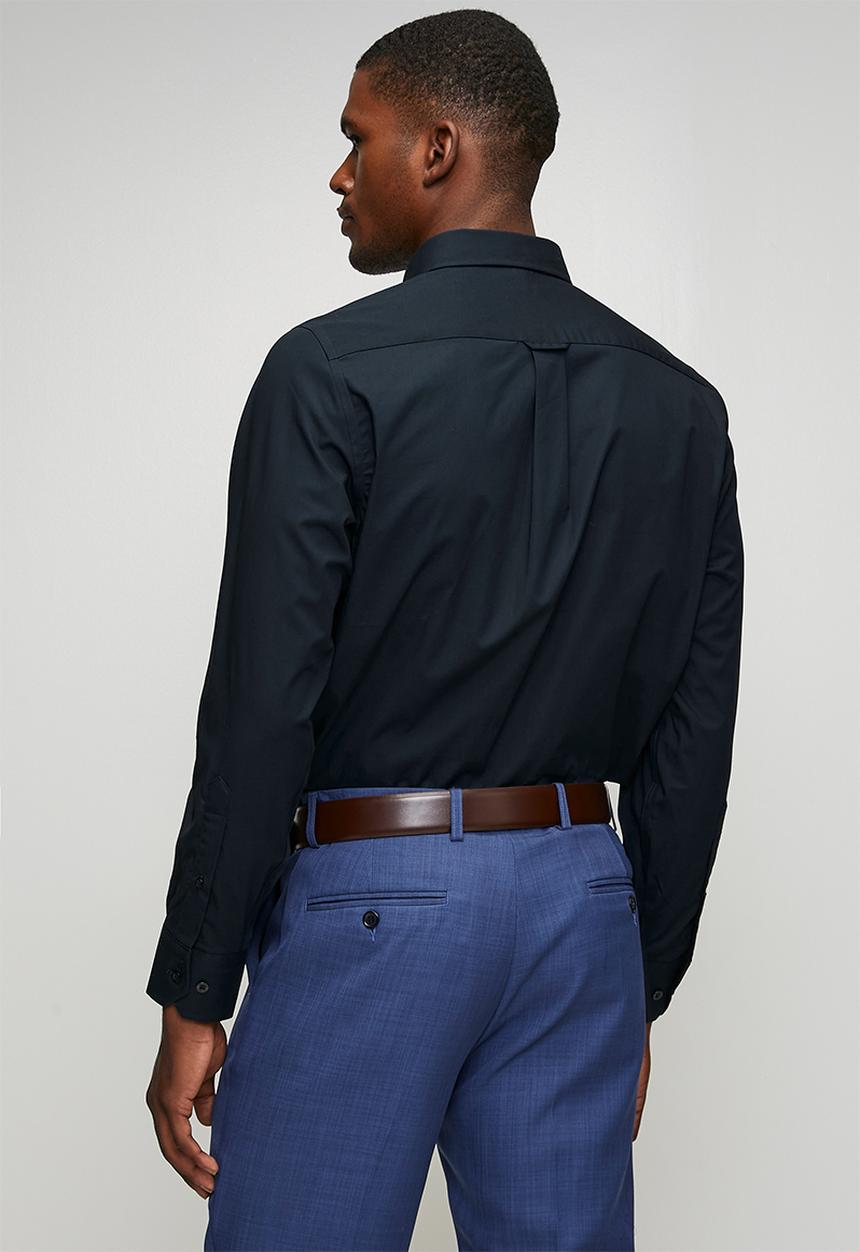 Pringle of Scotland - Jacob Long Sleeve Classic Stretch Shirt - Navy