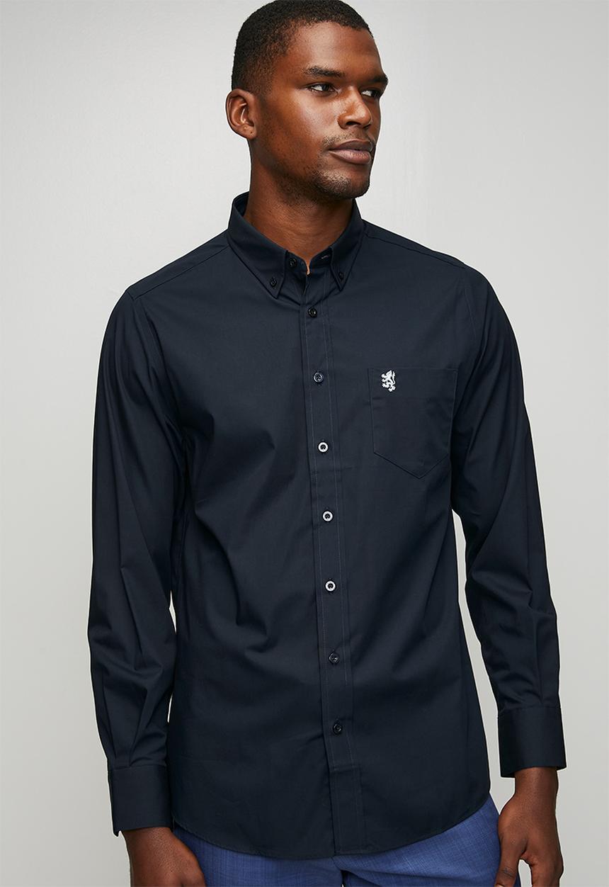 Pringle of Scotland - Jacob Long Sleeve Classic Stretch Shirt - Navy