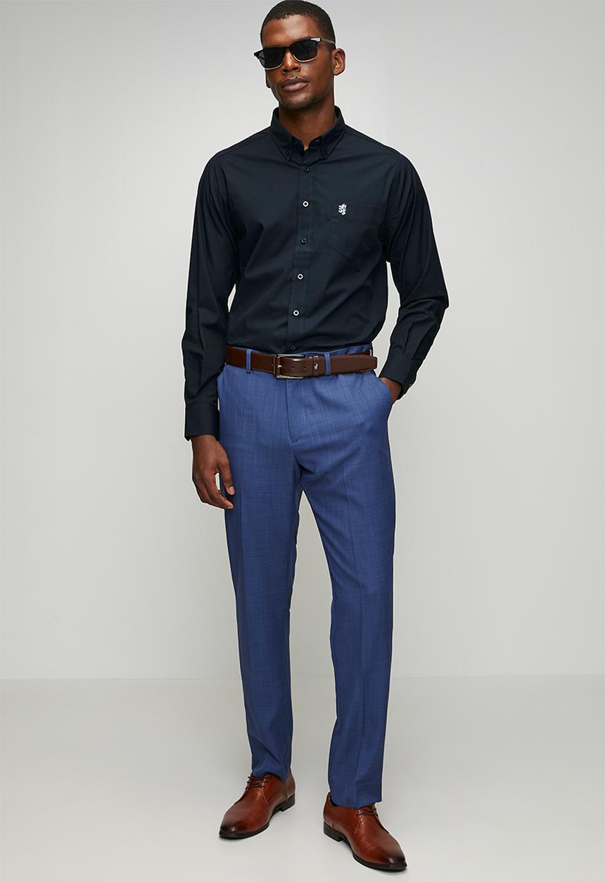 Pringle of Scotland - Jacob Long Sleeve Classic Stretch Shirt - Navy