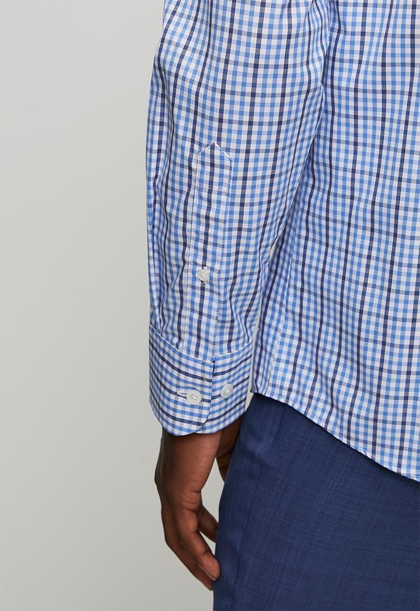 Pringle of Scotland - James Check Long Tailored Shirt - Blue