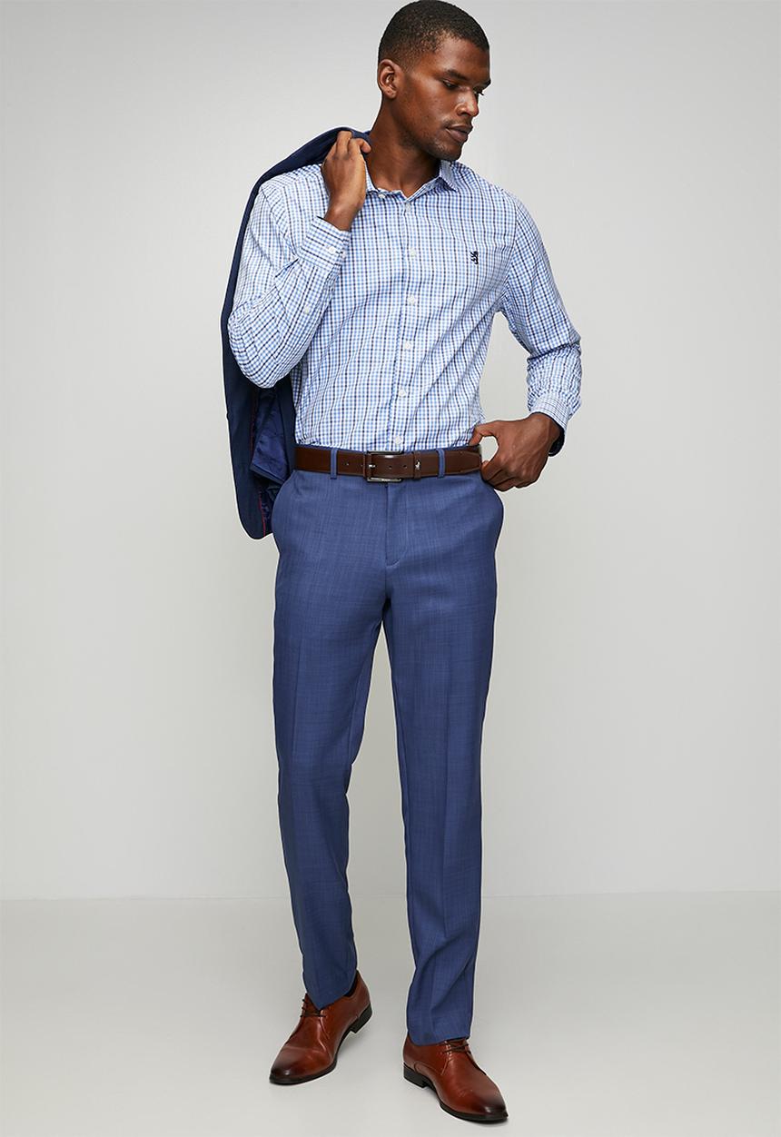 Pringle of Scotland - James Check Long Tailored Shirt - Blue