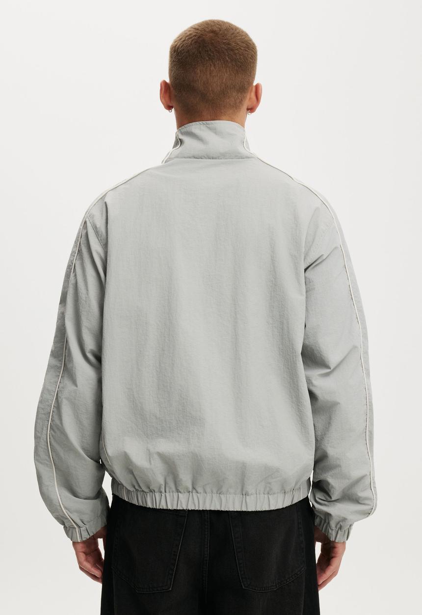 Cotton On - Panelled Spray Jacket - Grey / Bone