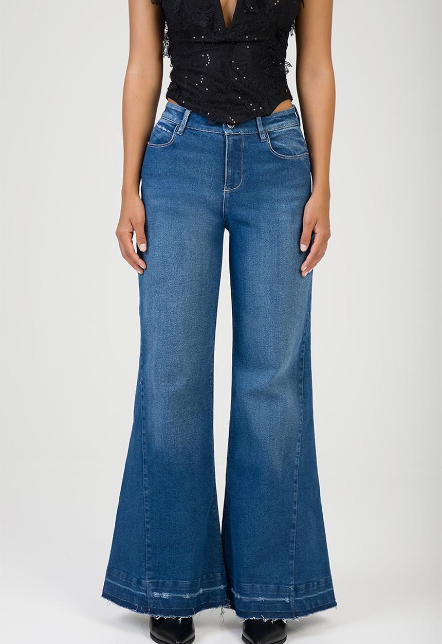 SISSY BOY - Gia Wide Leg Jeans  - Medium Vintage