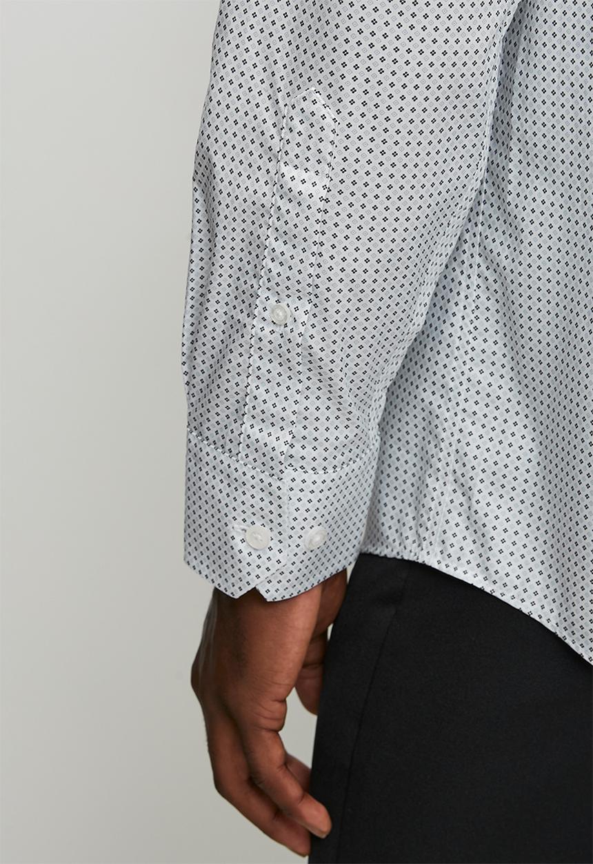 Pringle of Scotland - Louis Printed Long Sleeve Classic Shirt - White