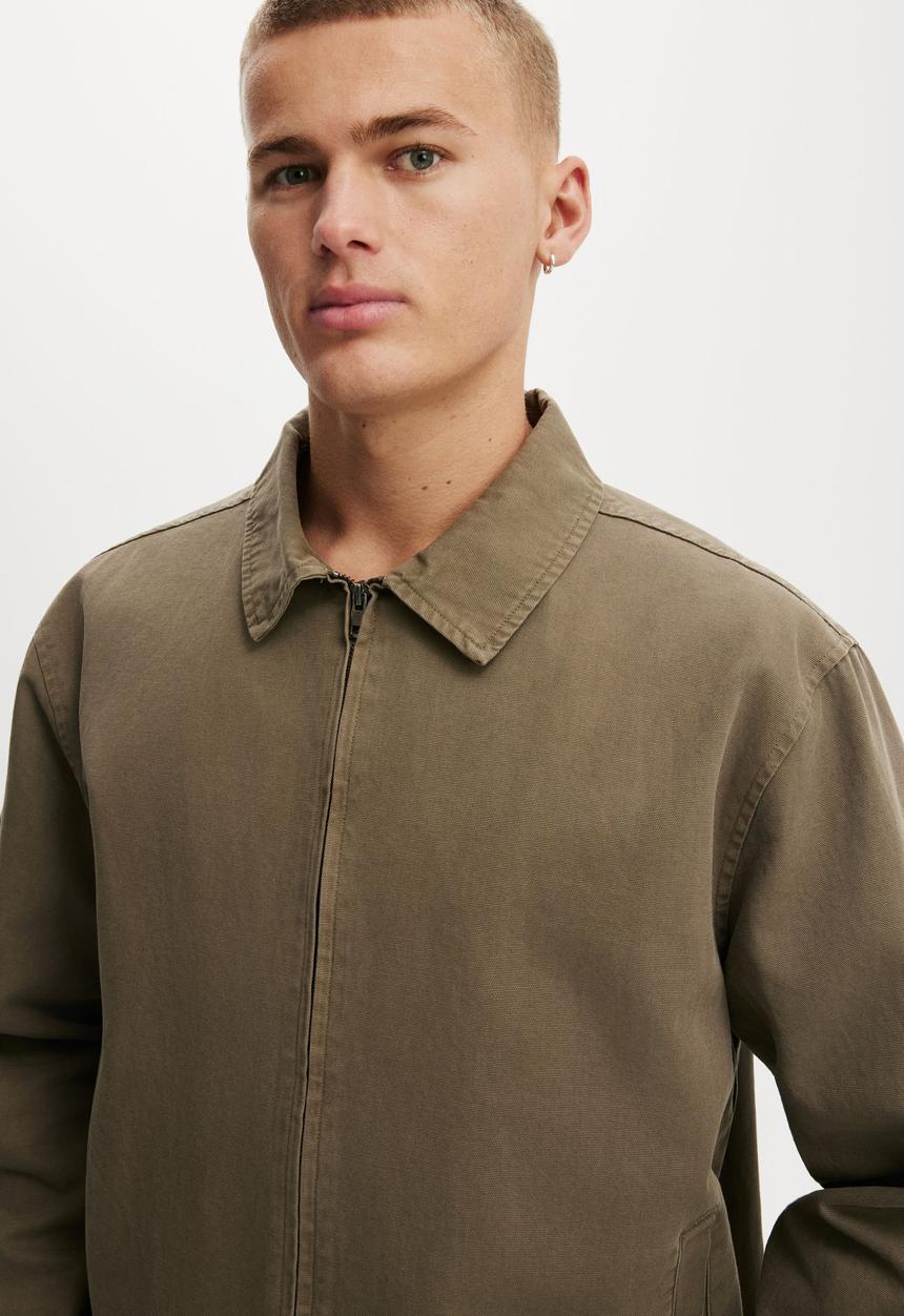 Cotton On - Harrington Jacket - Washed Khaki