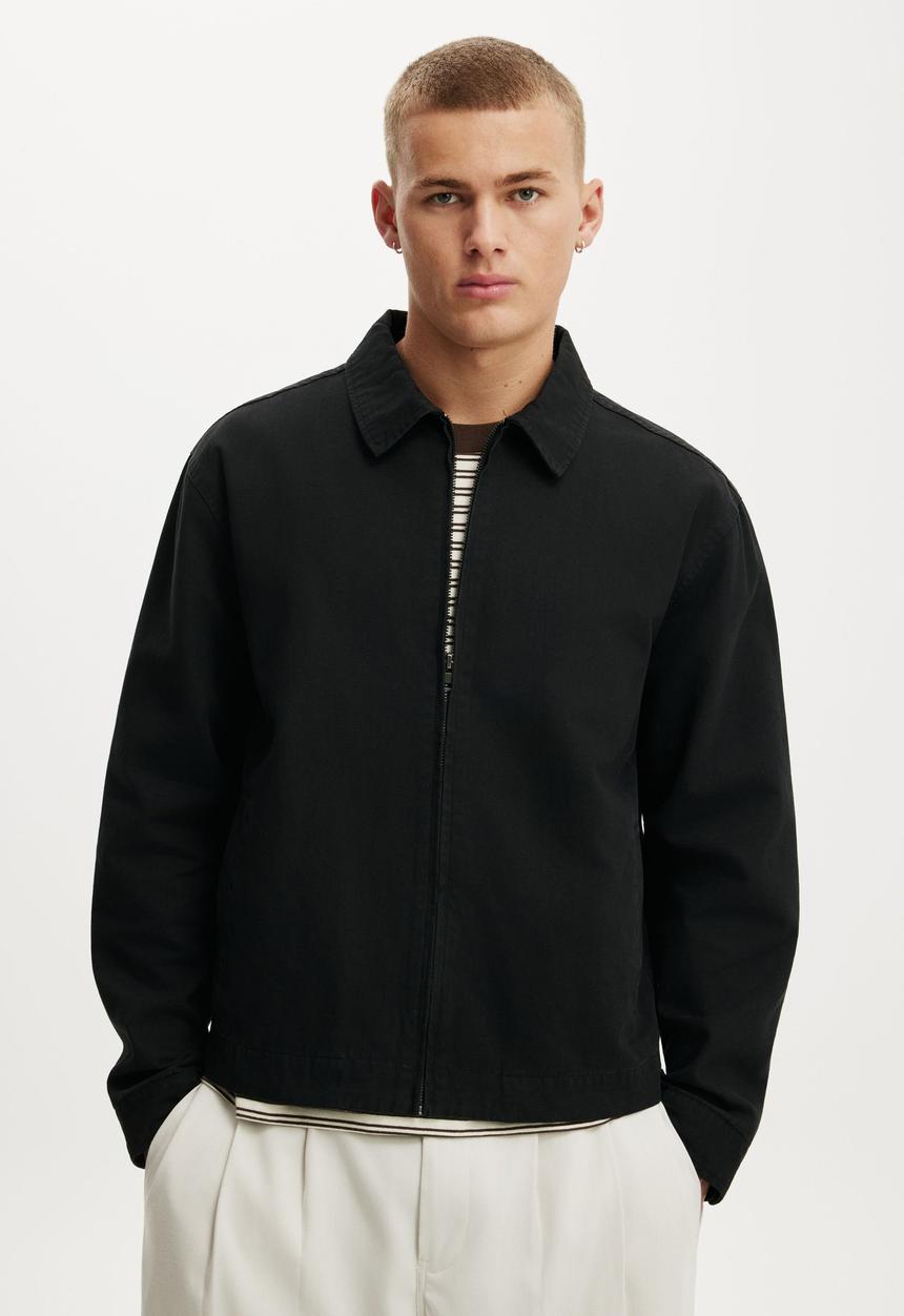 Cotton On - Harrington Jacket - Rinsed Black