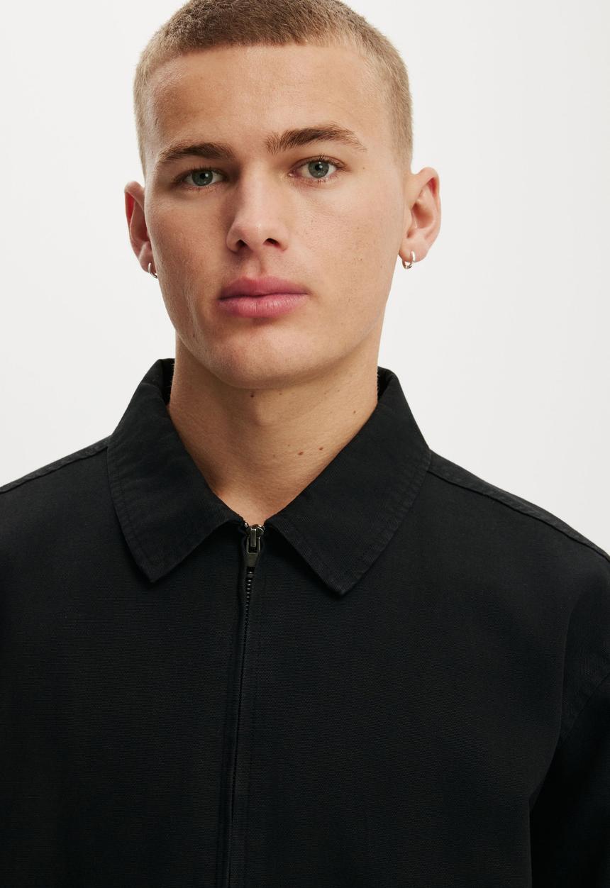 Cotton On - Harrington Jacket - Rinsed Black