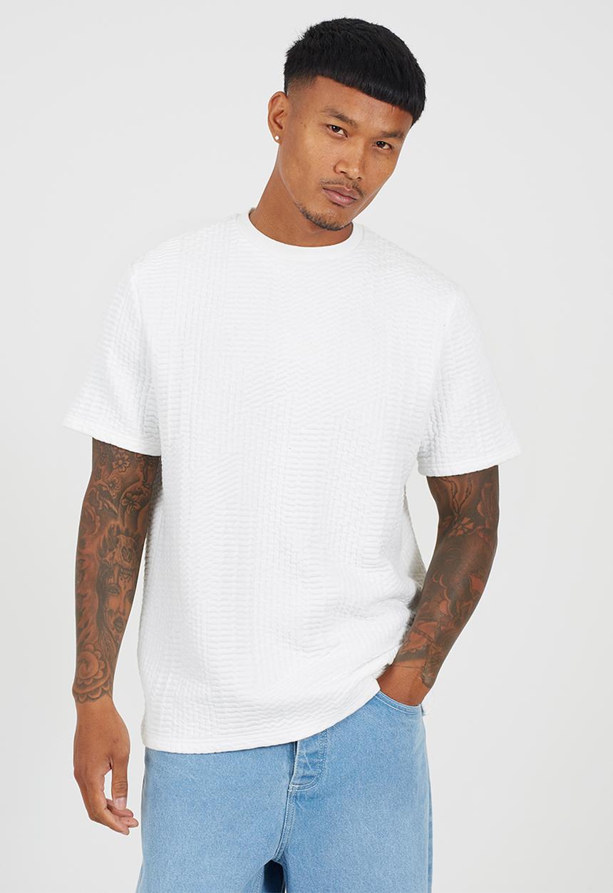 Brave Soul - Oversized Fit Crew Neck Tshirt - Cream
