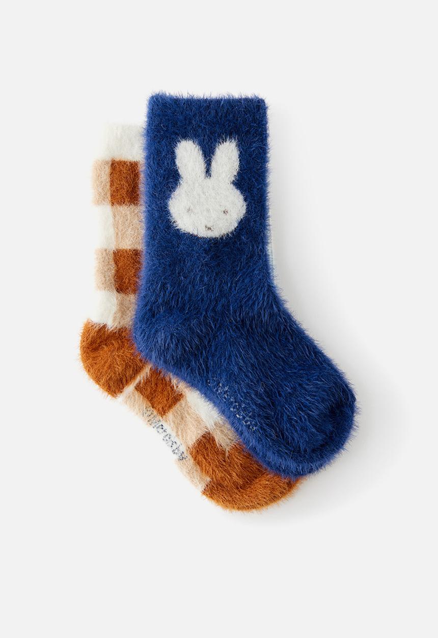 Cotton On - Kids Licensed Home Socks - Lcn Mif Miffy Gingham/Deep Dive