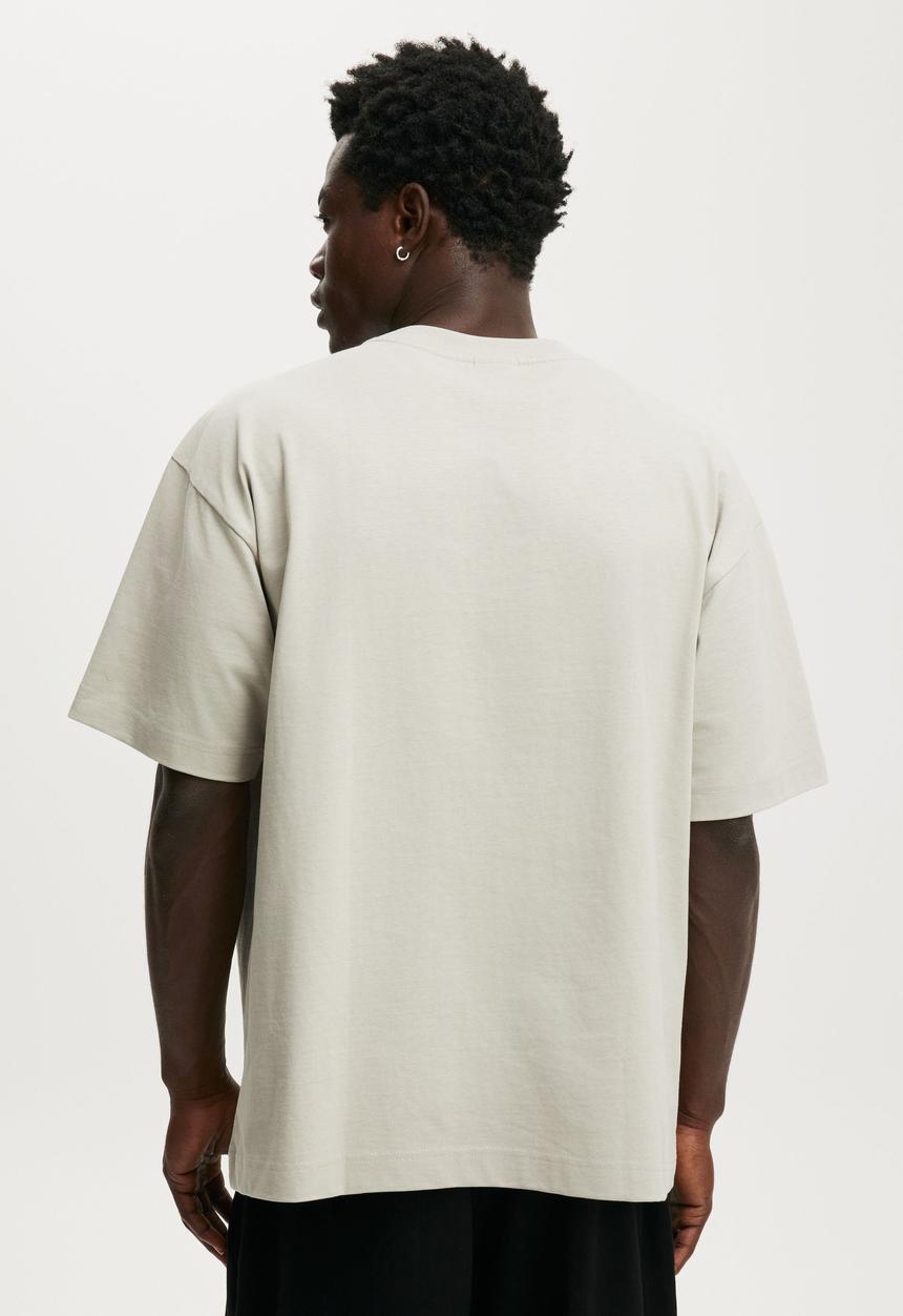 Cotton On - Box Fit T-Shirt - Silver Cloud
