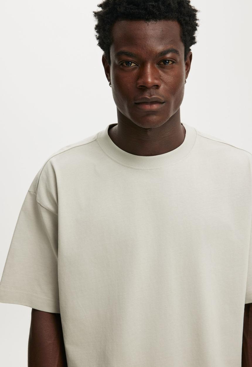 Cotton On - Box Fit T-Shirt - Silver Cloud
