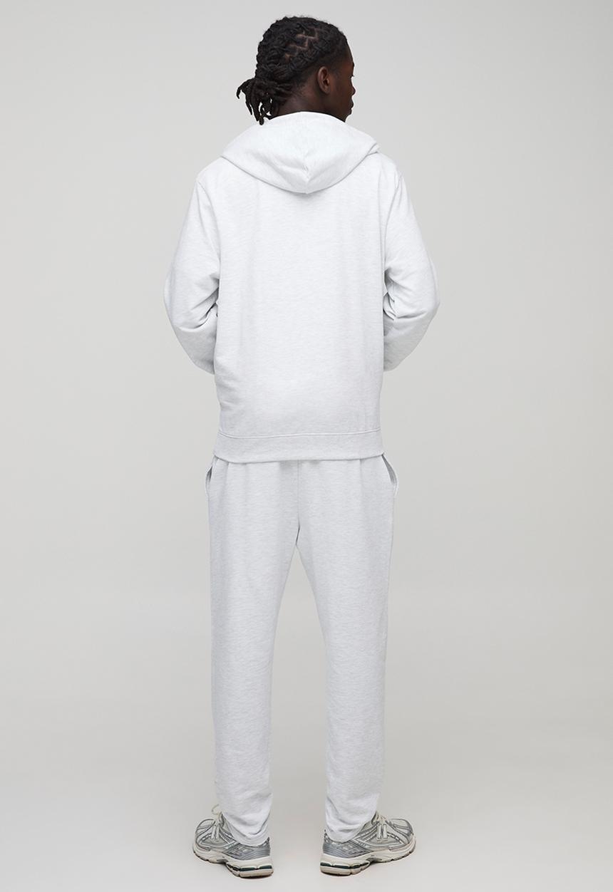 boohooMAN - Lightweight Basic Regular Fit MAN. Over The Head Hoodie and Relaxed Tapered Jogger Set-Grey Marl