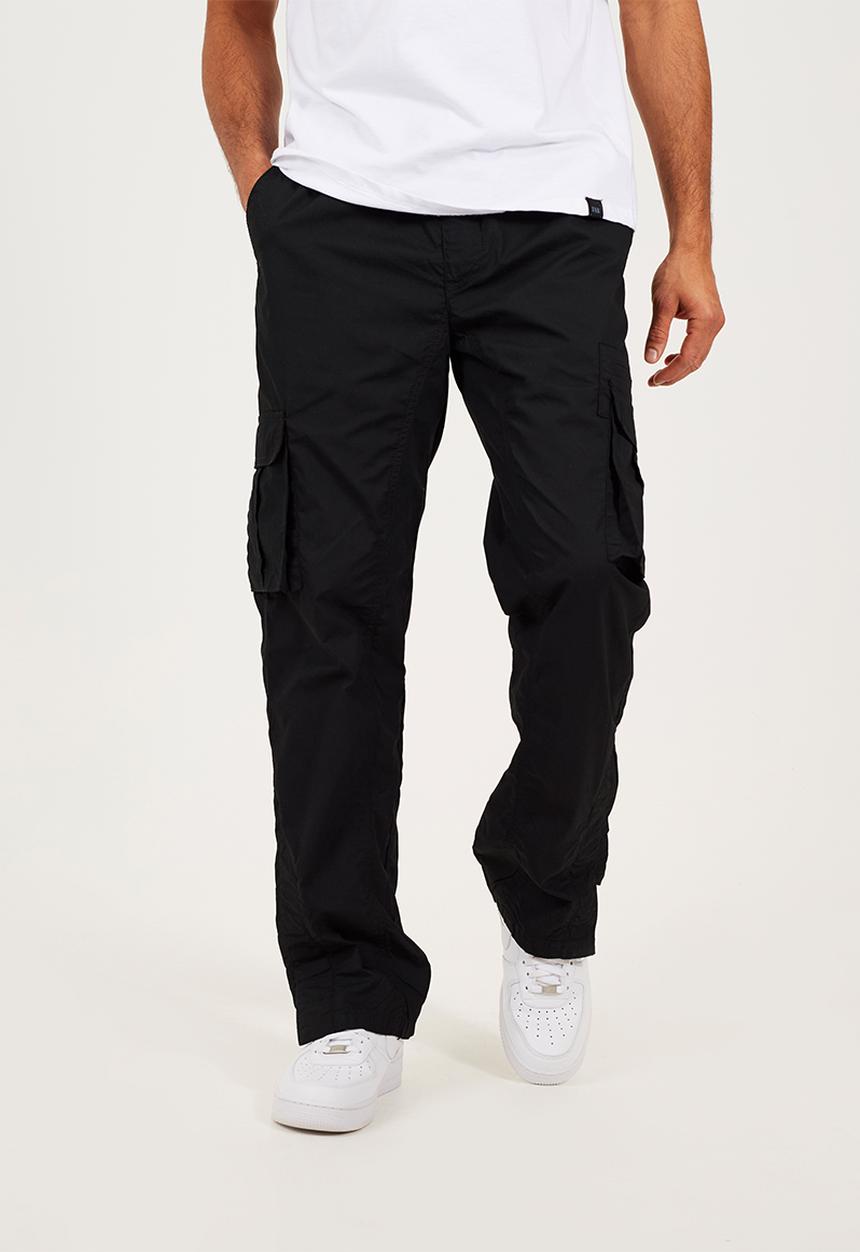 Brave Soul - Cotton Poplin Cargo Pant - Black