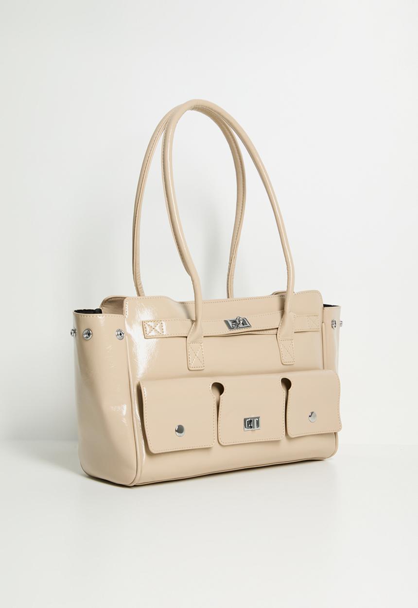 Tessa Design - Adira Satchel Bag - Cream