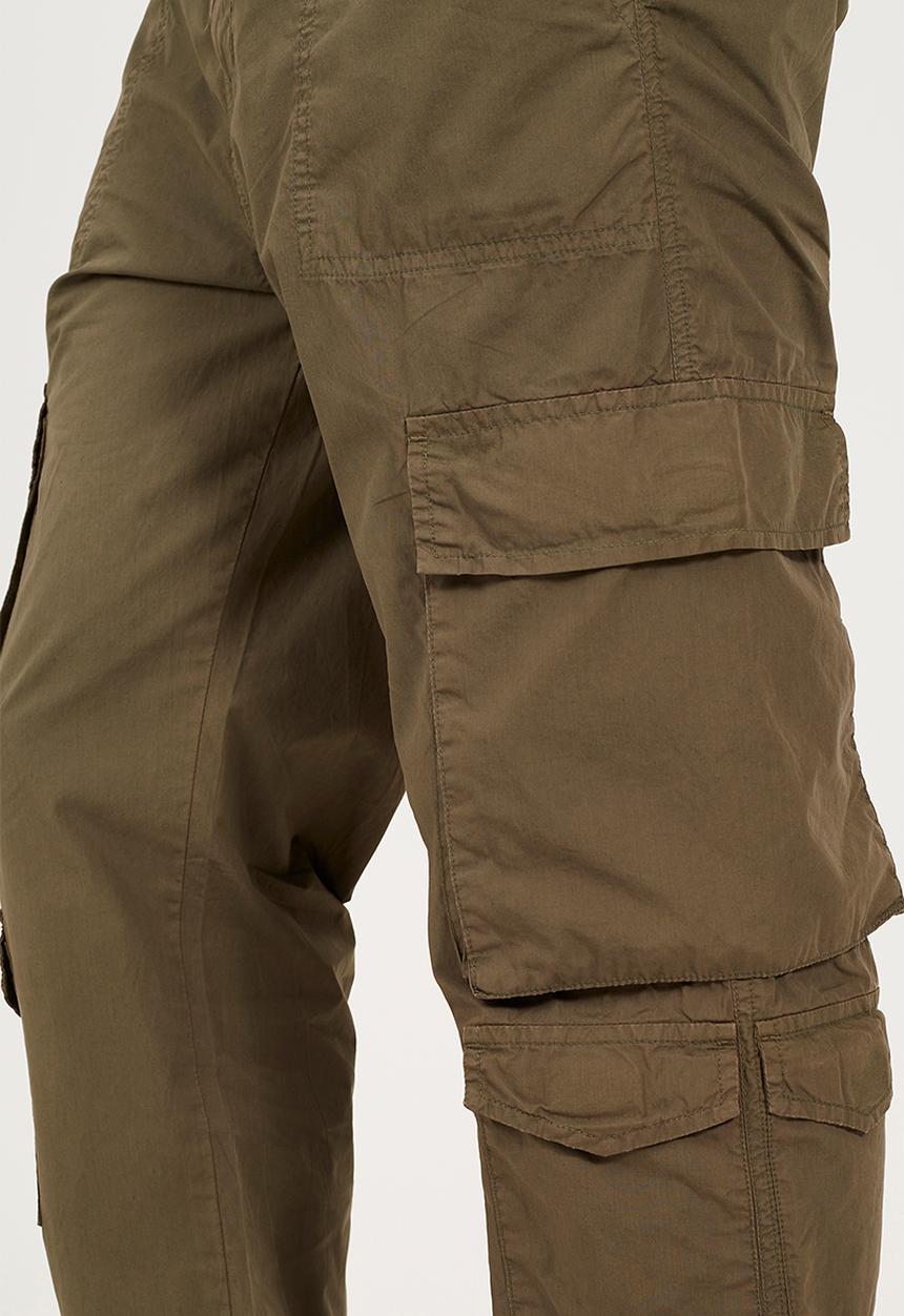 Brave Soul - Cotton Poplin Cargo Pant - Khaki
