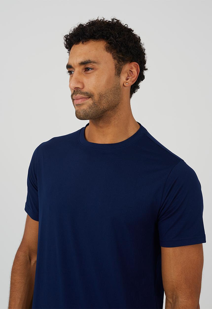 Brave Soul - Crew Neck T-shirt  - Navy