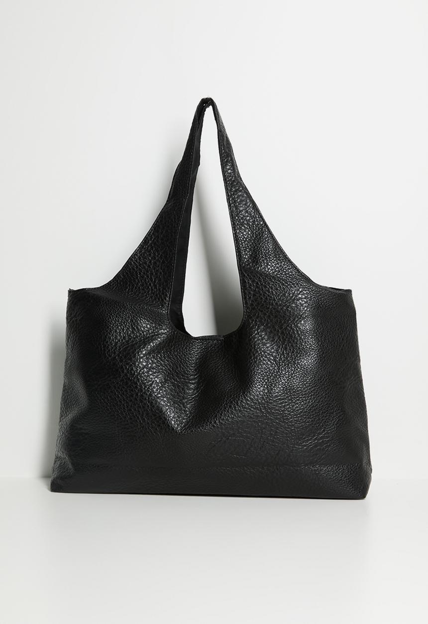 Tessa Design - Aila Eyelet Slouch Tote Bag - Black