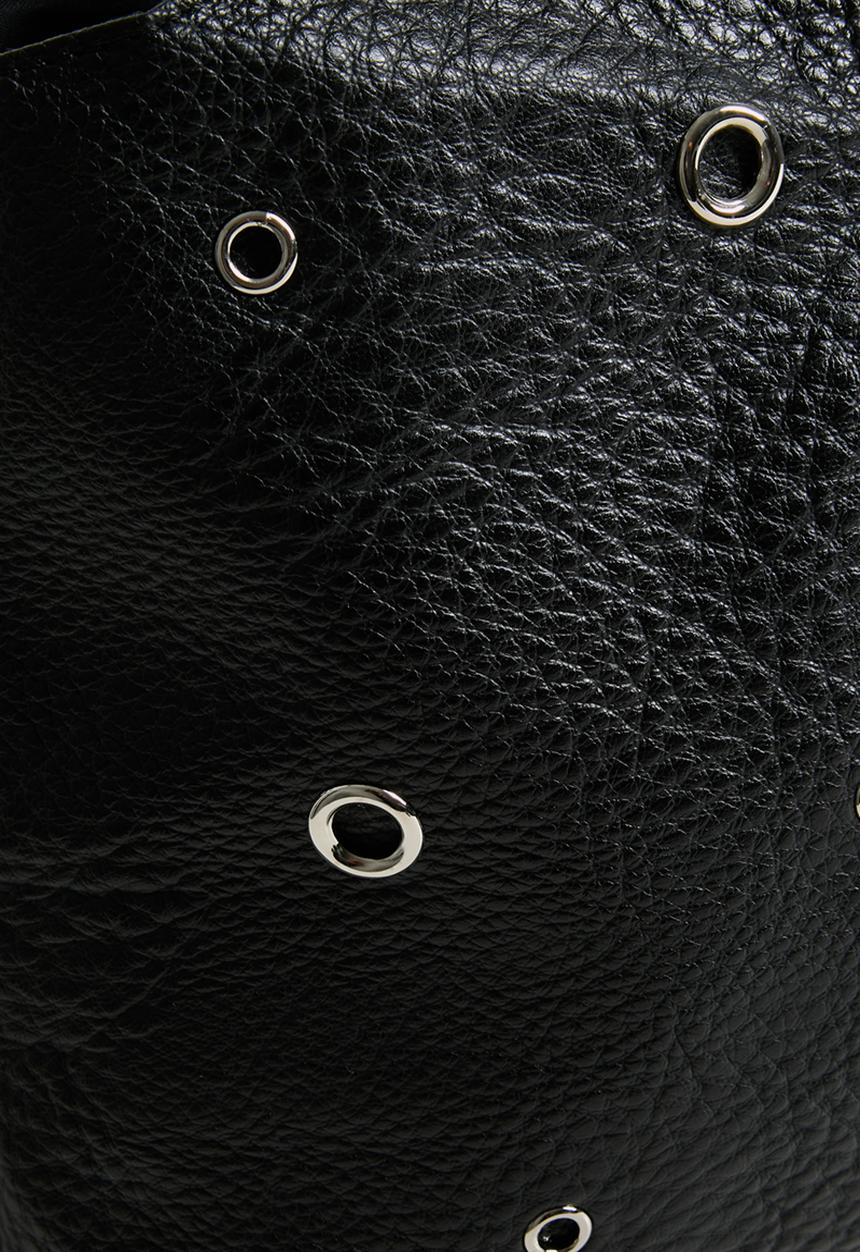 Tessa Design - Aila Eyelet Slouch Tote Bag - Black