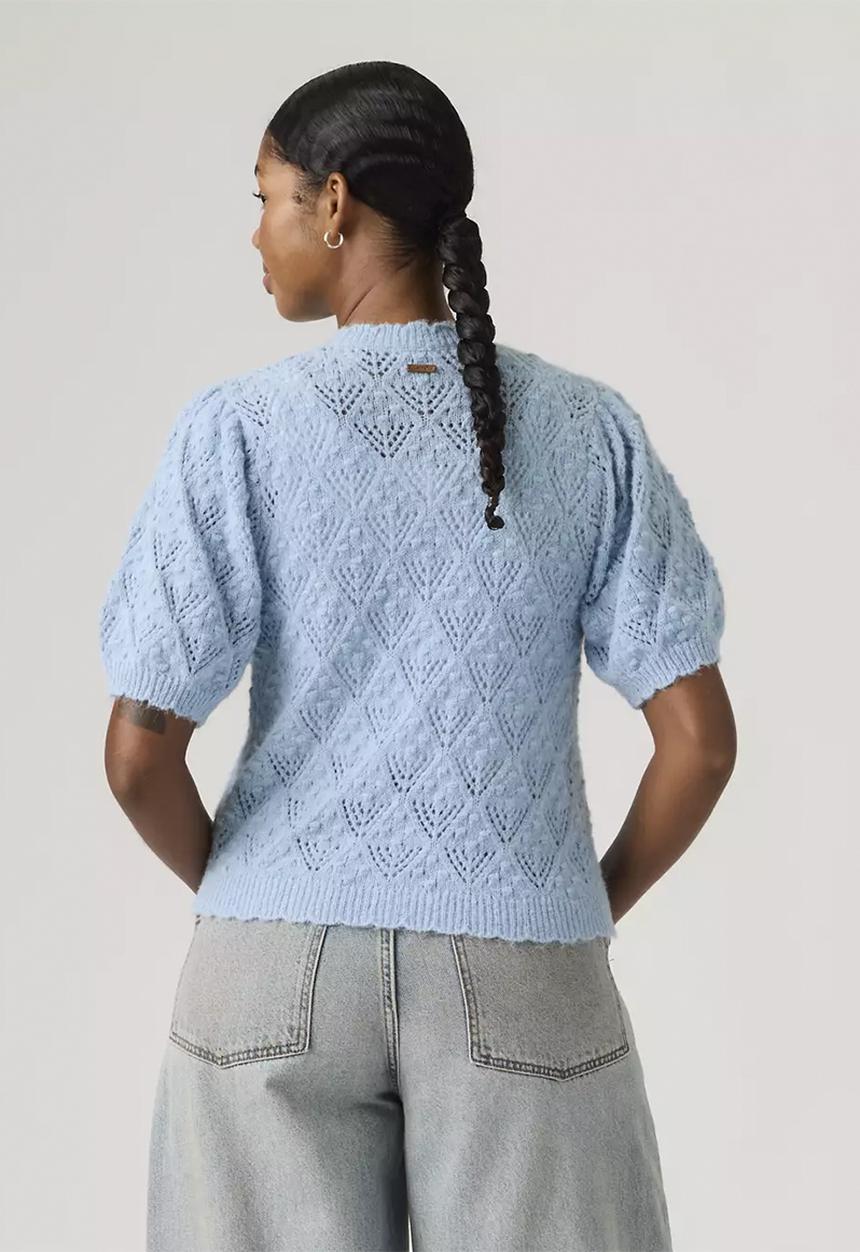 Levi’s® - Pauline pointelle ss cardi - glacier lake novelty stitch