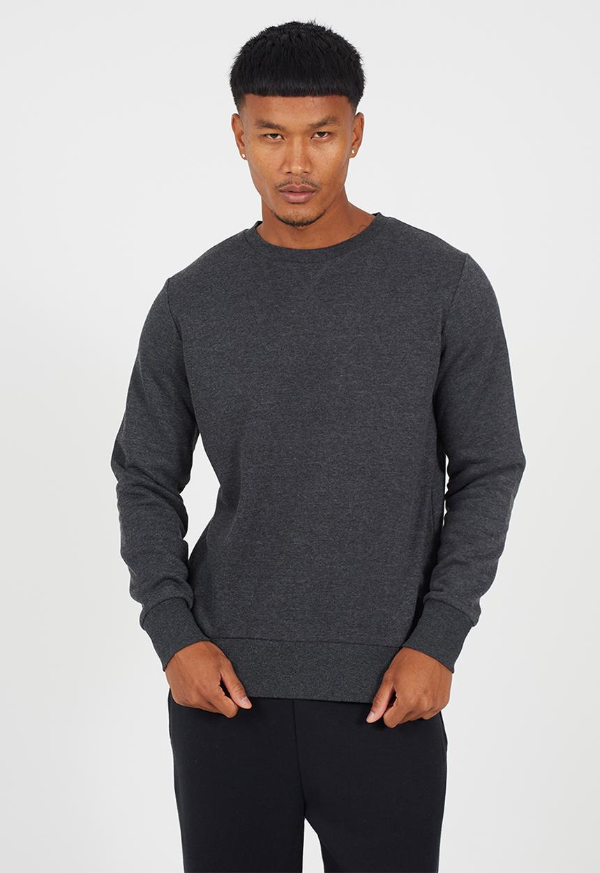 Brave Soul - Crew Neck Sweatshirt - Charcoal Marl