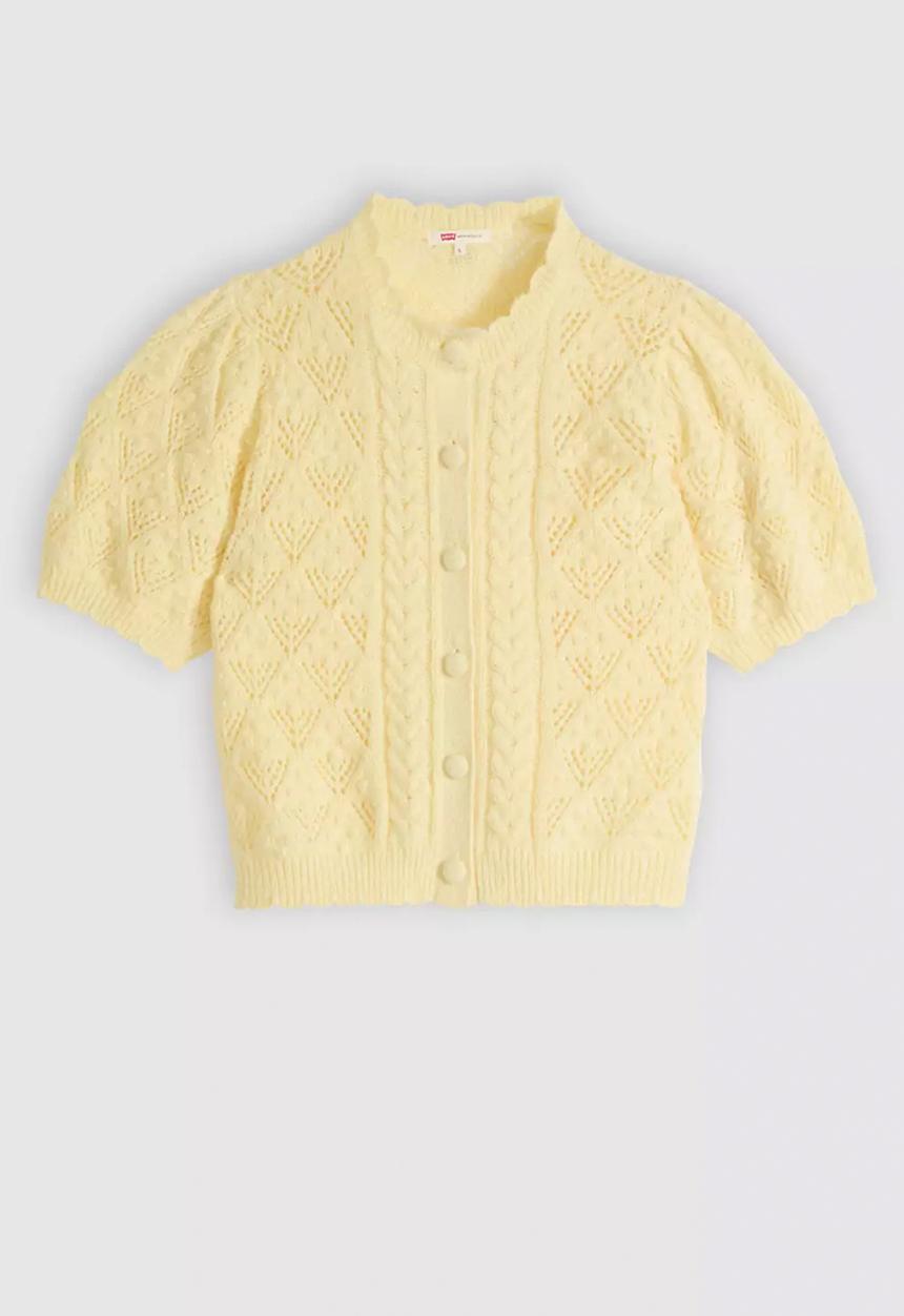 Levi’s® - Pauline pointelle ss cardi - french vanilla novelty stitch