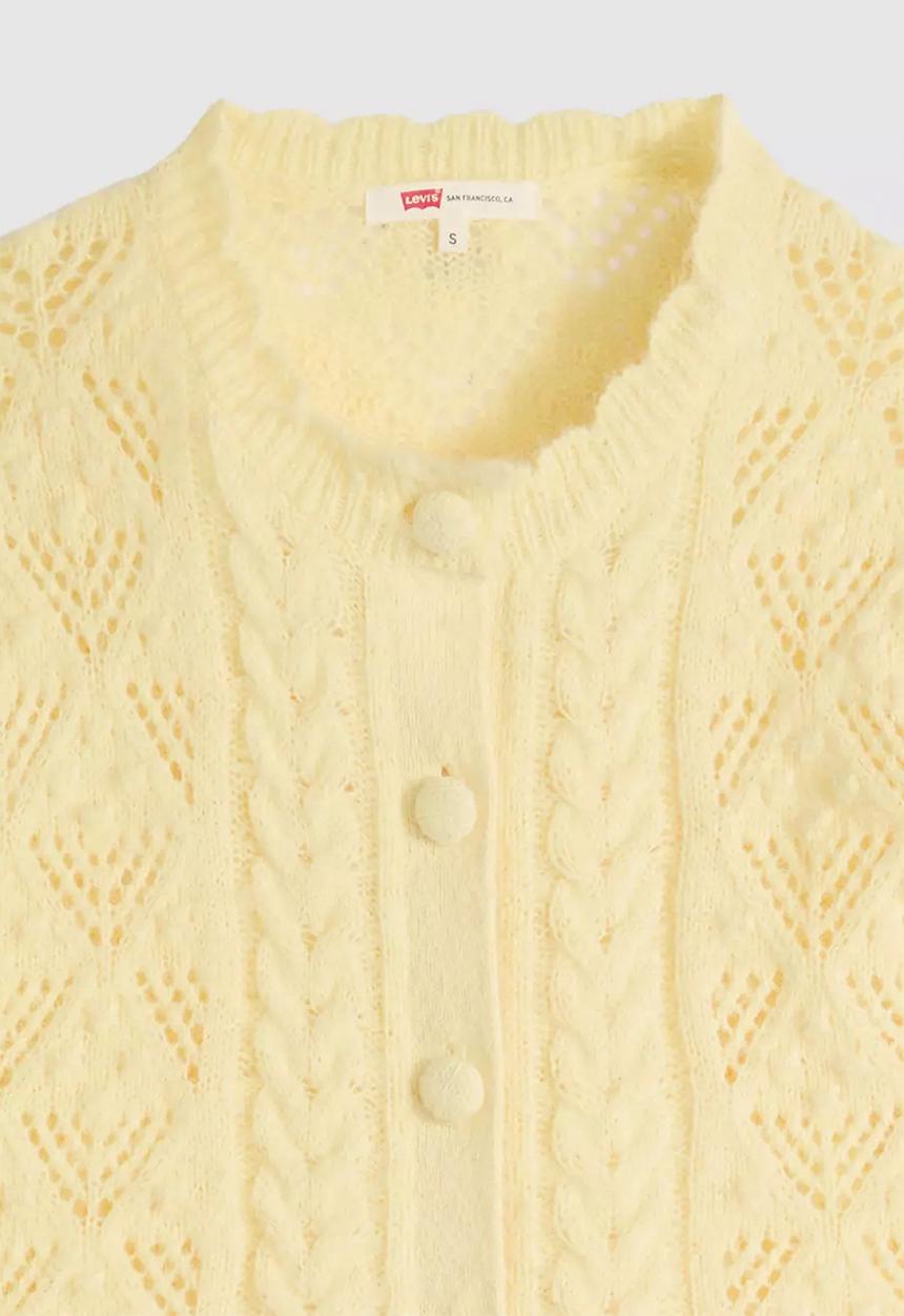 Levi’s® - Pauline pointelle ss cardi - french vanilla novelty stitch