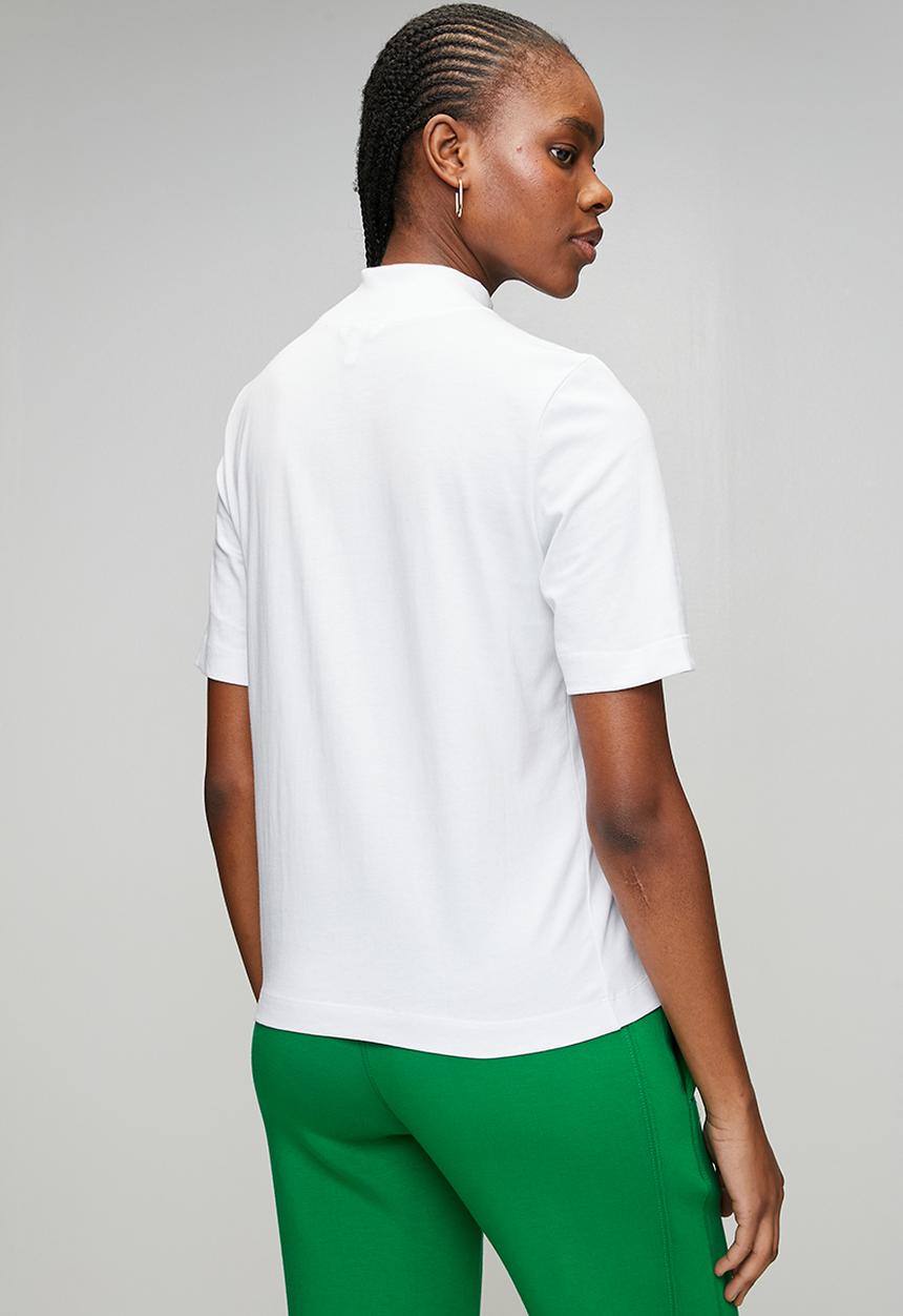 Steve Madden - Ladies kelly high neck T-shirt -  white