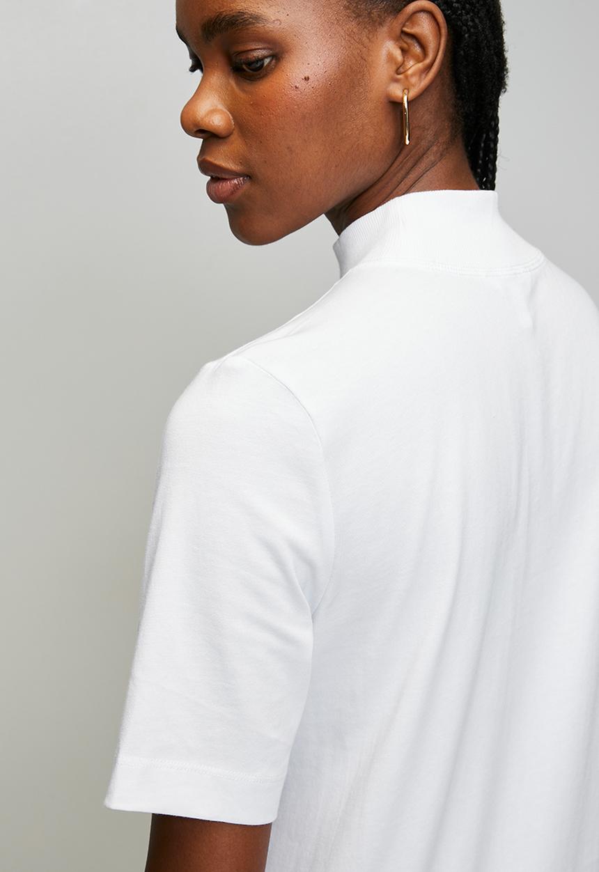Steve Madden - Ladies kelly high neck T-shirt -  white