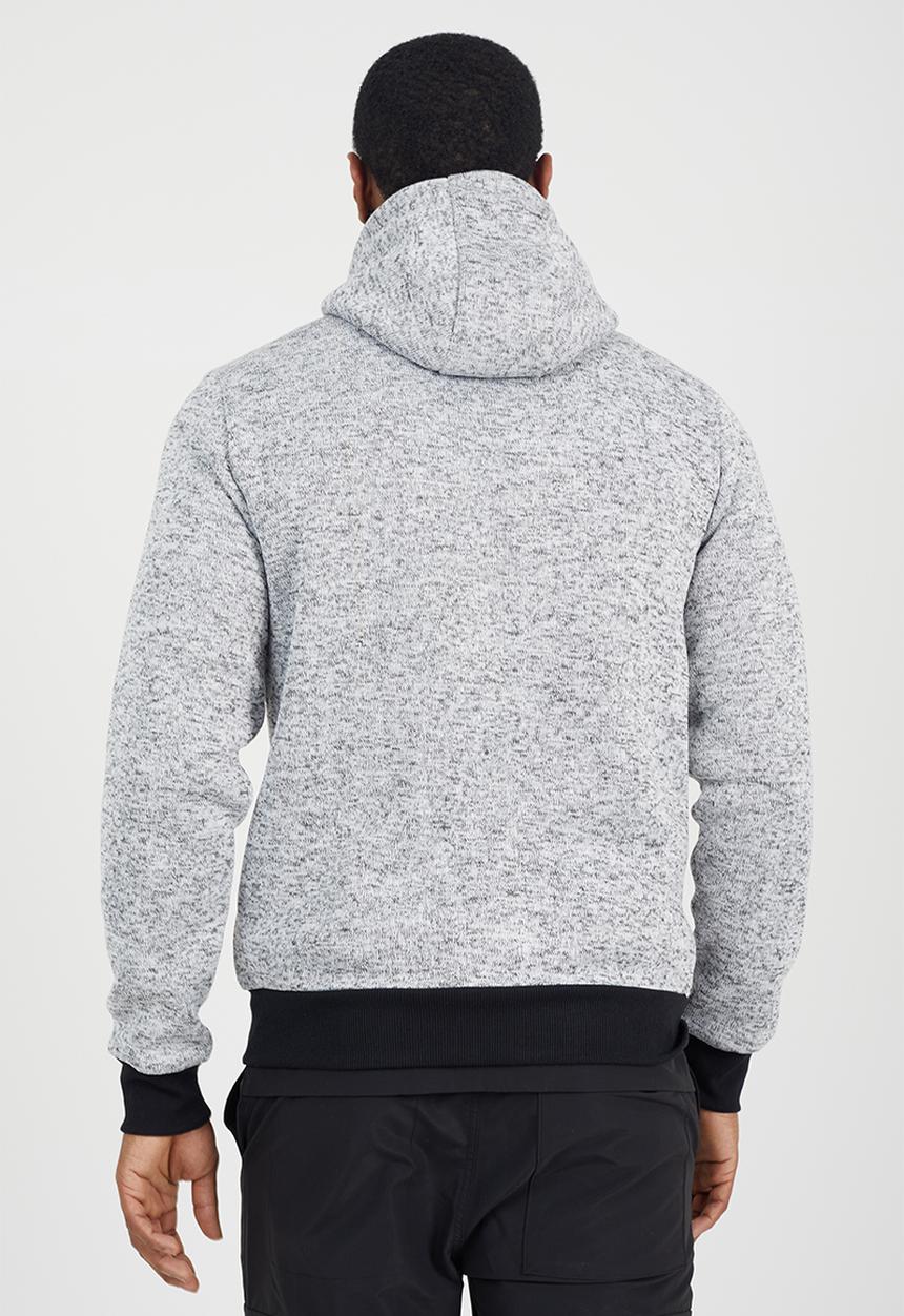 Brave Soul - Long Sleeved Full Zip Through - Grey Grindle / Jet Black