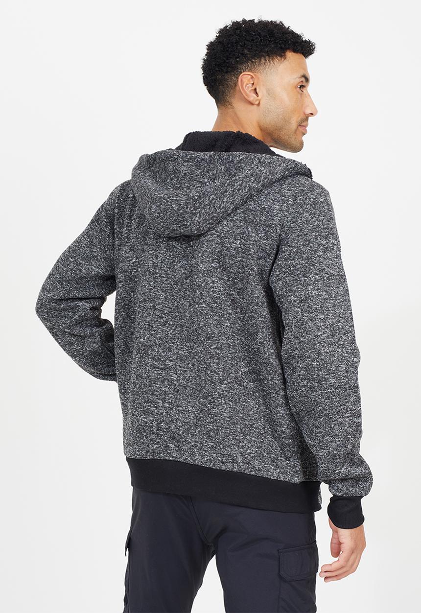 Brave Soul - Long Sleeved Full Zip Through - Black Grindle / Jet Black