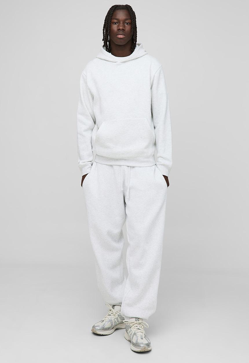 boohooMAN - Basic Regular Fit Over the Head Hoodie - Grey Marl