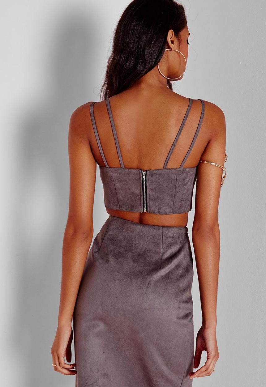 Missguided - Faux Suede Bralet