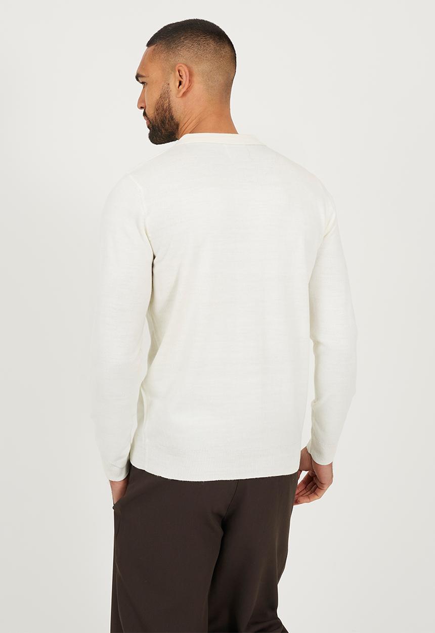 Brave Soul - 1/4 Zip Placket - Off White