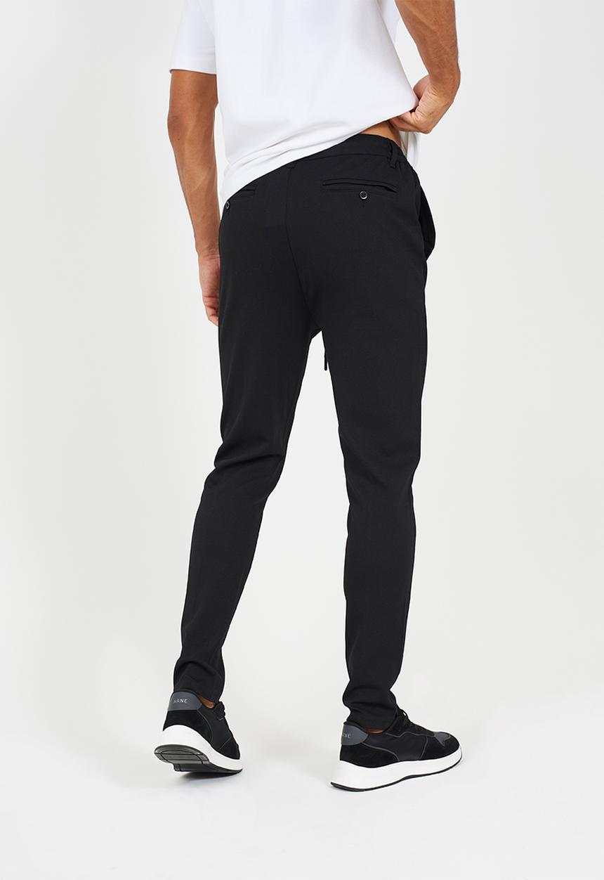 Brave Soul - Straight Leg Open Hem Joggers - Jet Black