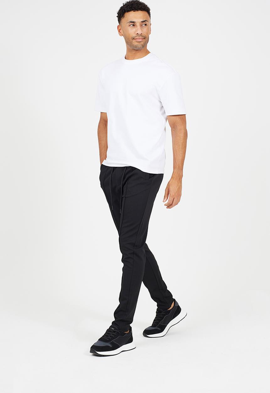 Brave Soul - Straight Leg Open Hem Joggers - Jet Black