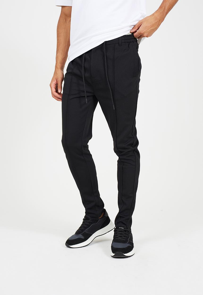 Brave Soul - Straight Leg Open Hem Joggers - Jet Black