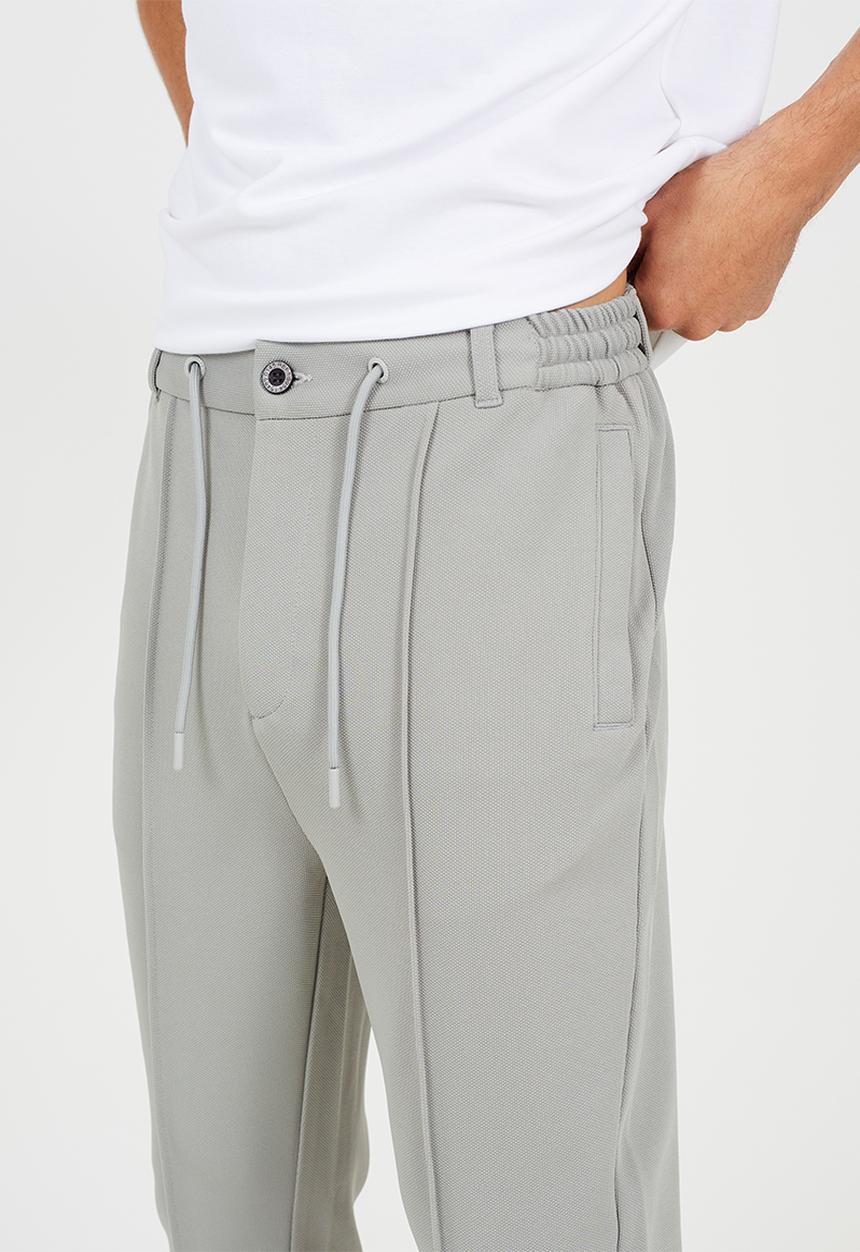 Brave Soul - Straight Leg Open Hem Joggers - Light Grey