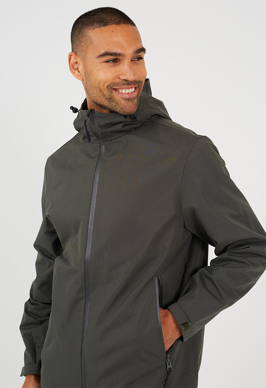 Brave Soul - Zip Through Hooded Jacket - Khaki