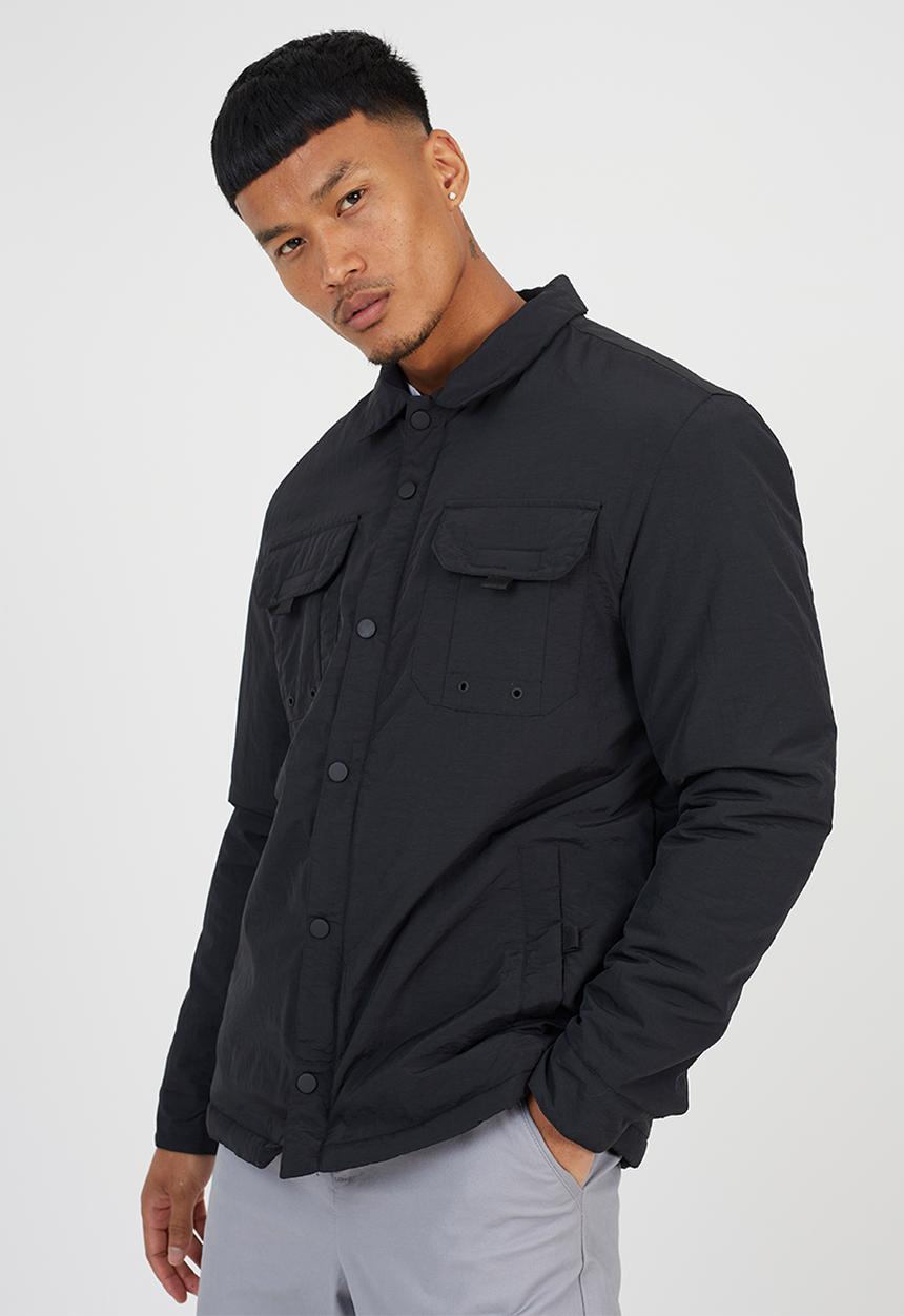 Brave Soul - Borg Lined Shacket - Black