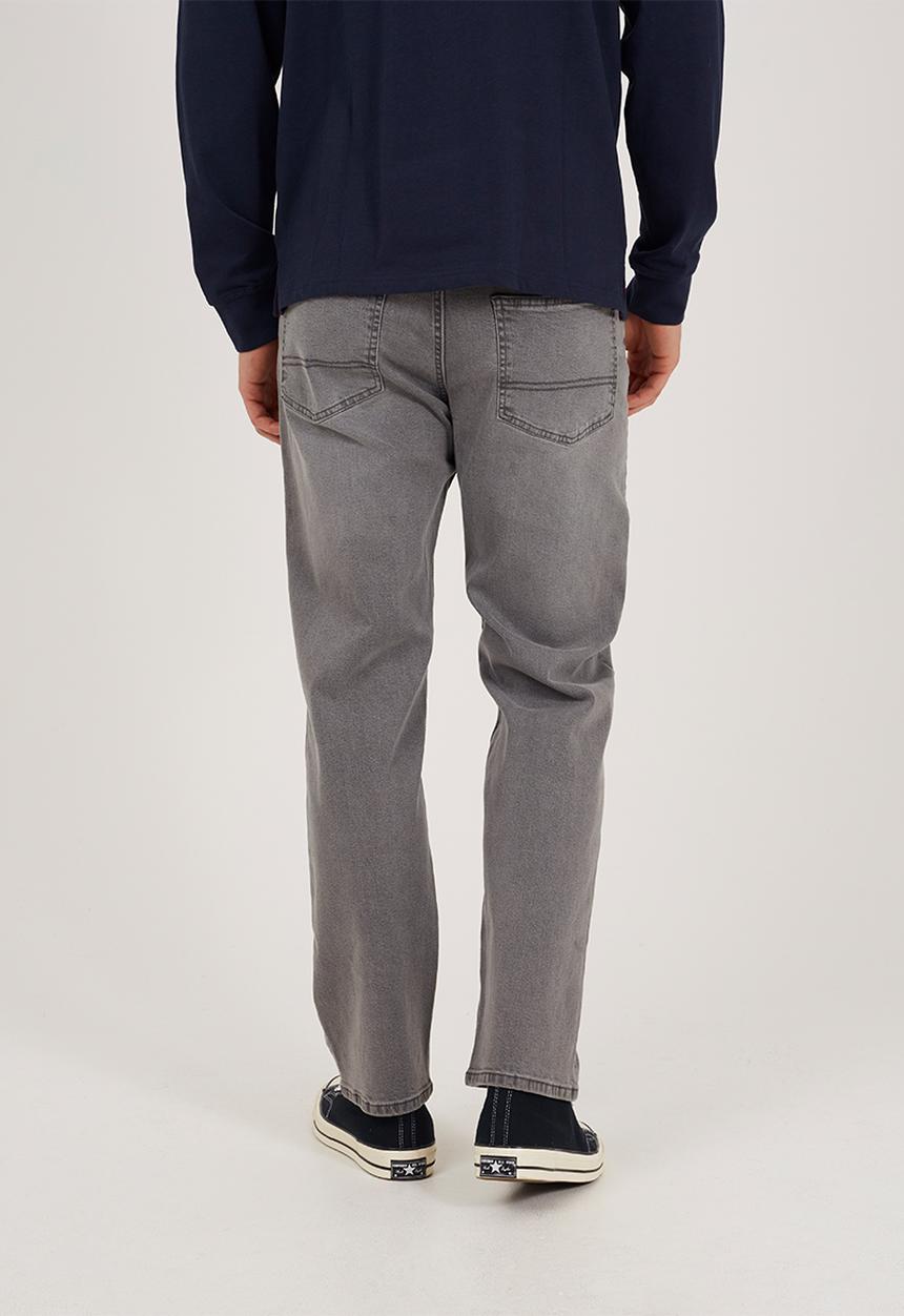 Brave Soul - Straight Fit Denim Jeans - Grey Long Length