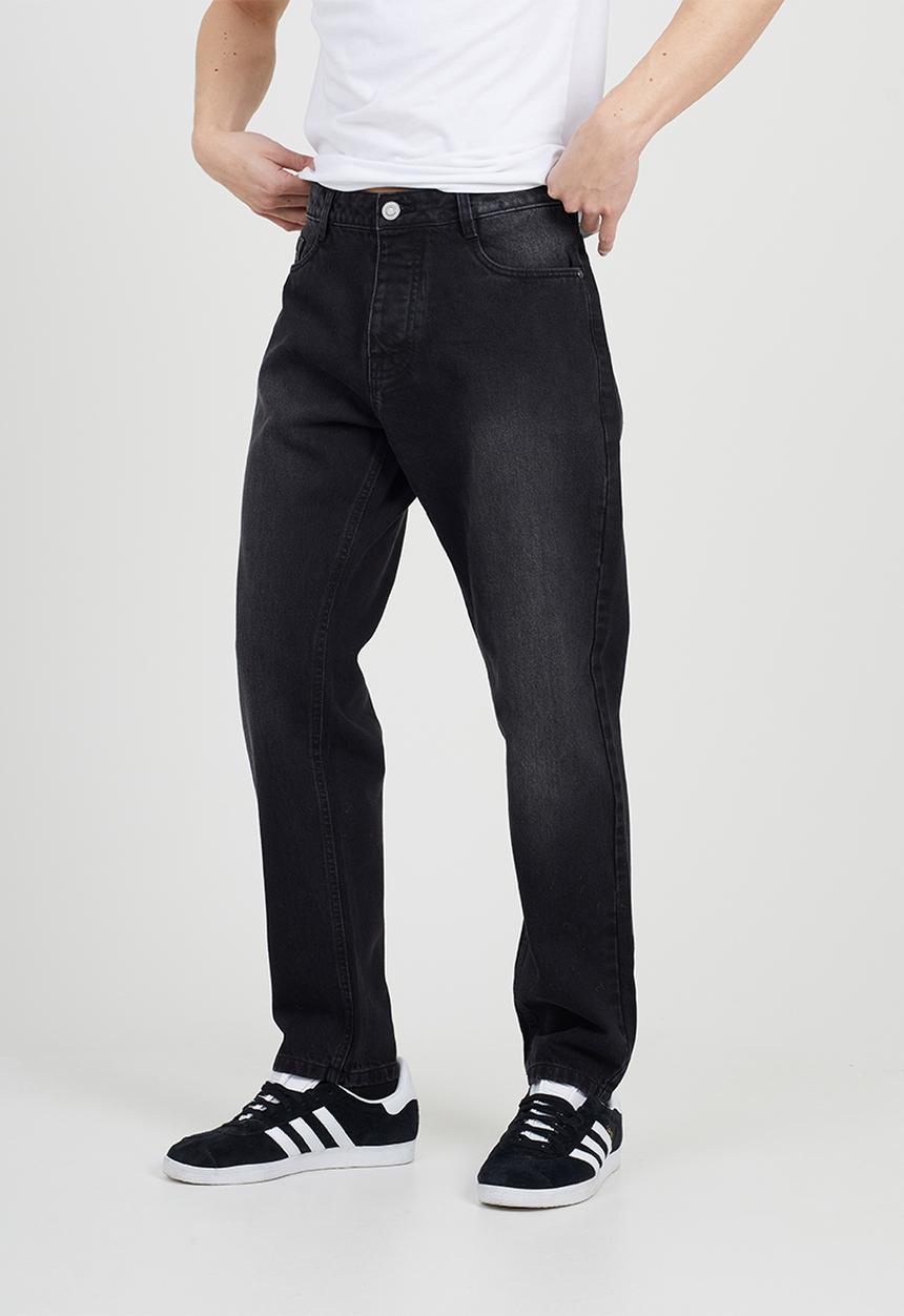 Brave Soul - Loose Fit Cotton Jeans - Charcoal Wash Long Length