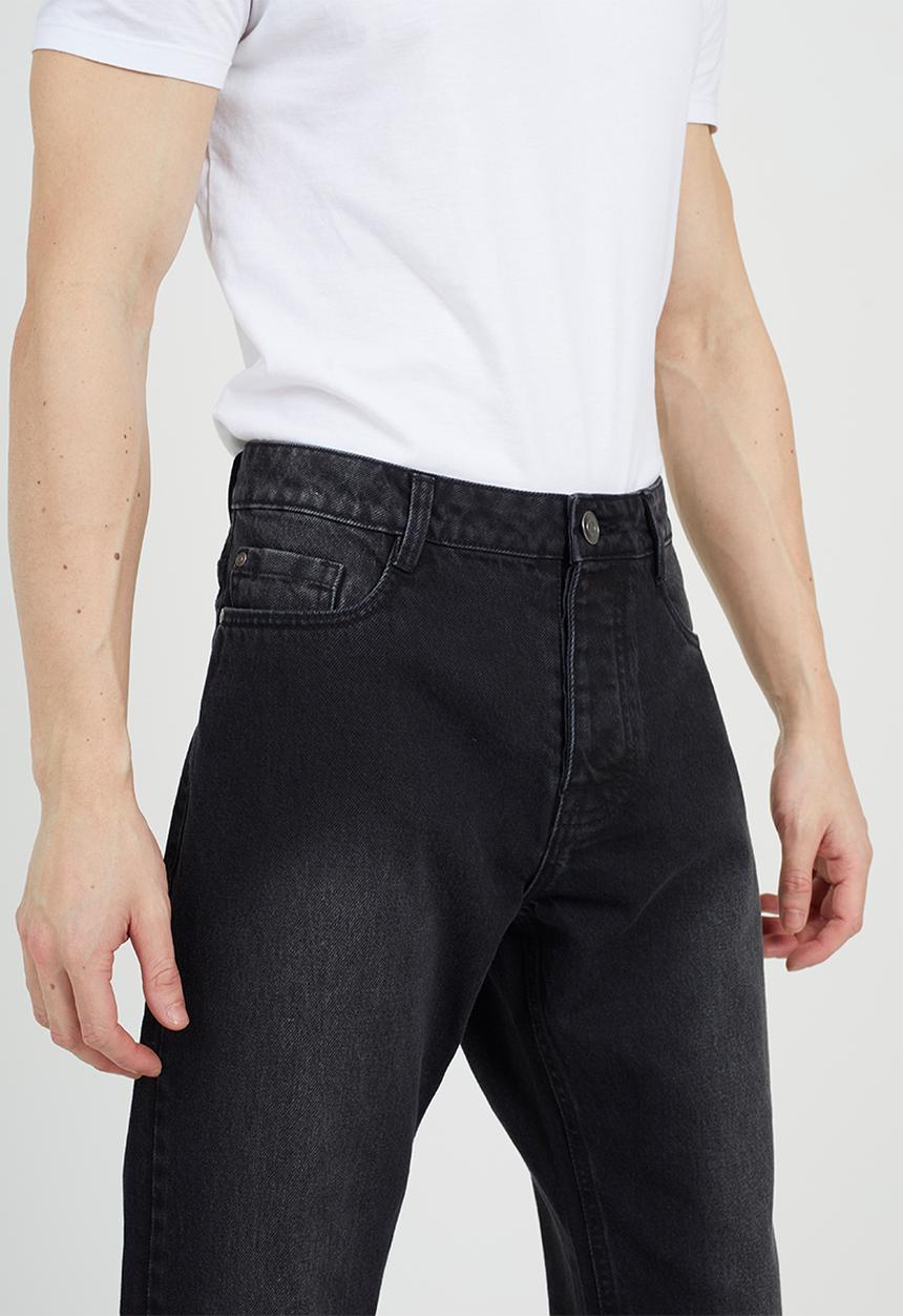 Brave Soul - Loose Fit Cotton Jeans - Charcoal Wash Long Length