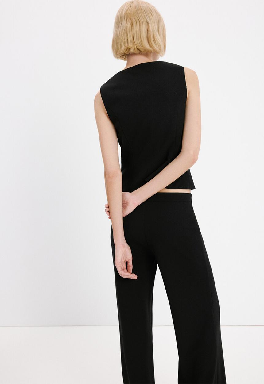 MANGO - Vest avay - black