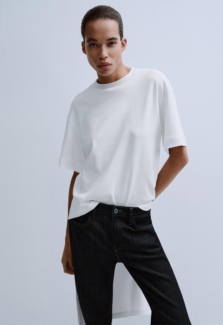 MANGO - T-shirt iris - white