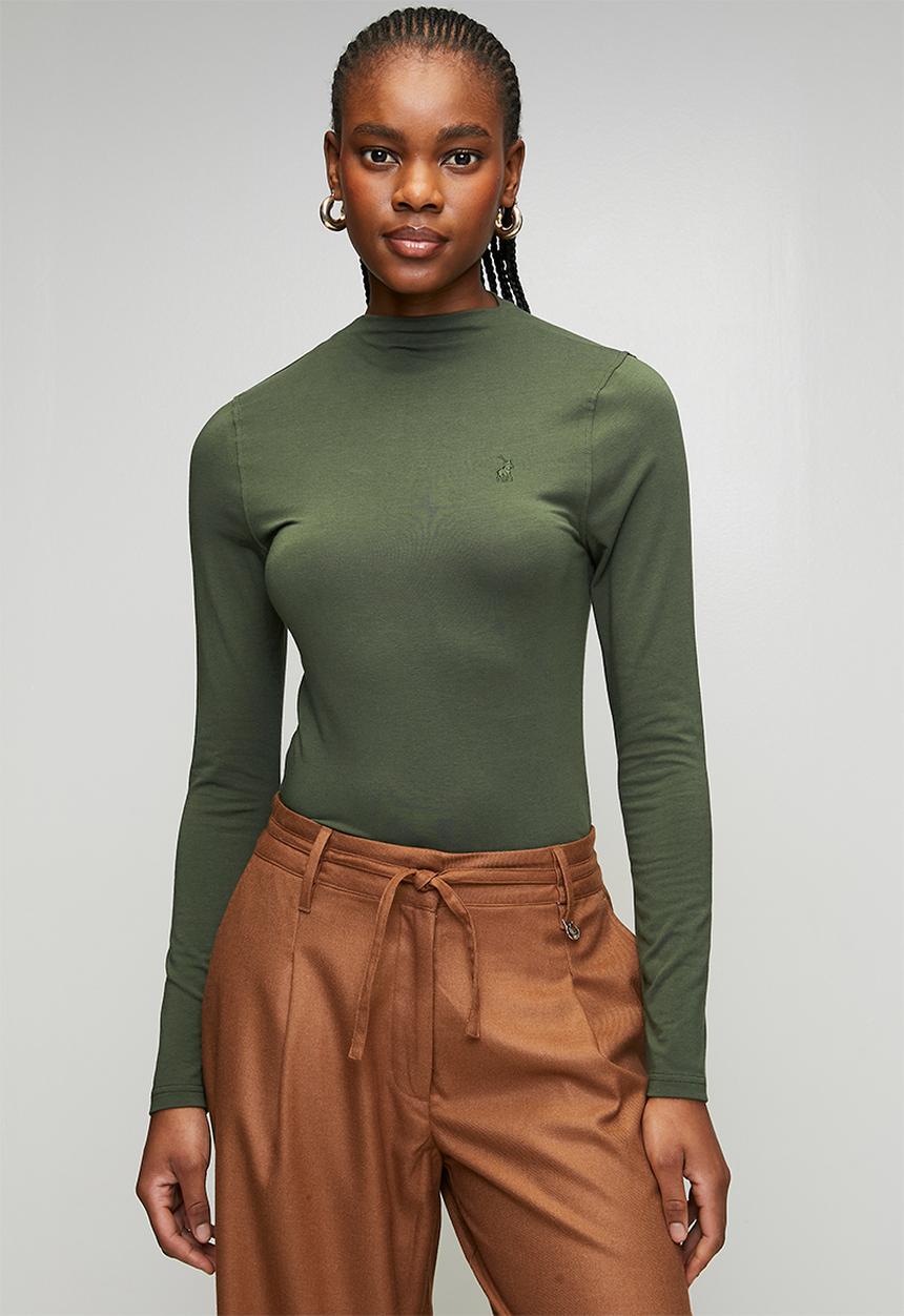 Wmn Dani Ls Second Skin - Olive