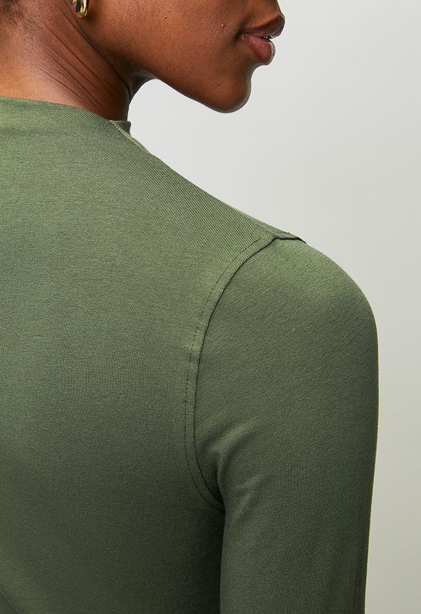 POLO - Wmn Dani Long Sleeve  Second Skin - Olive
