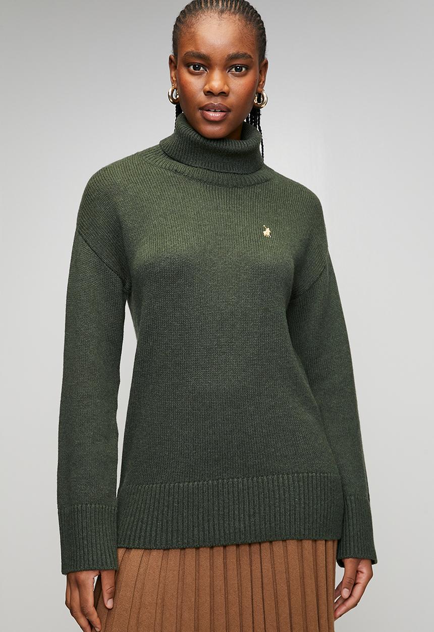 POLO - Wmn May Ls Relaxed Jersey - Olive