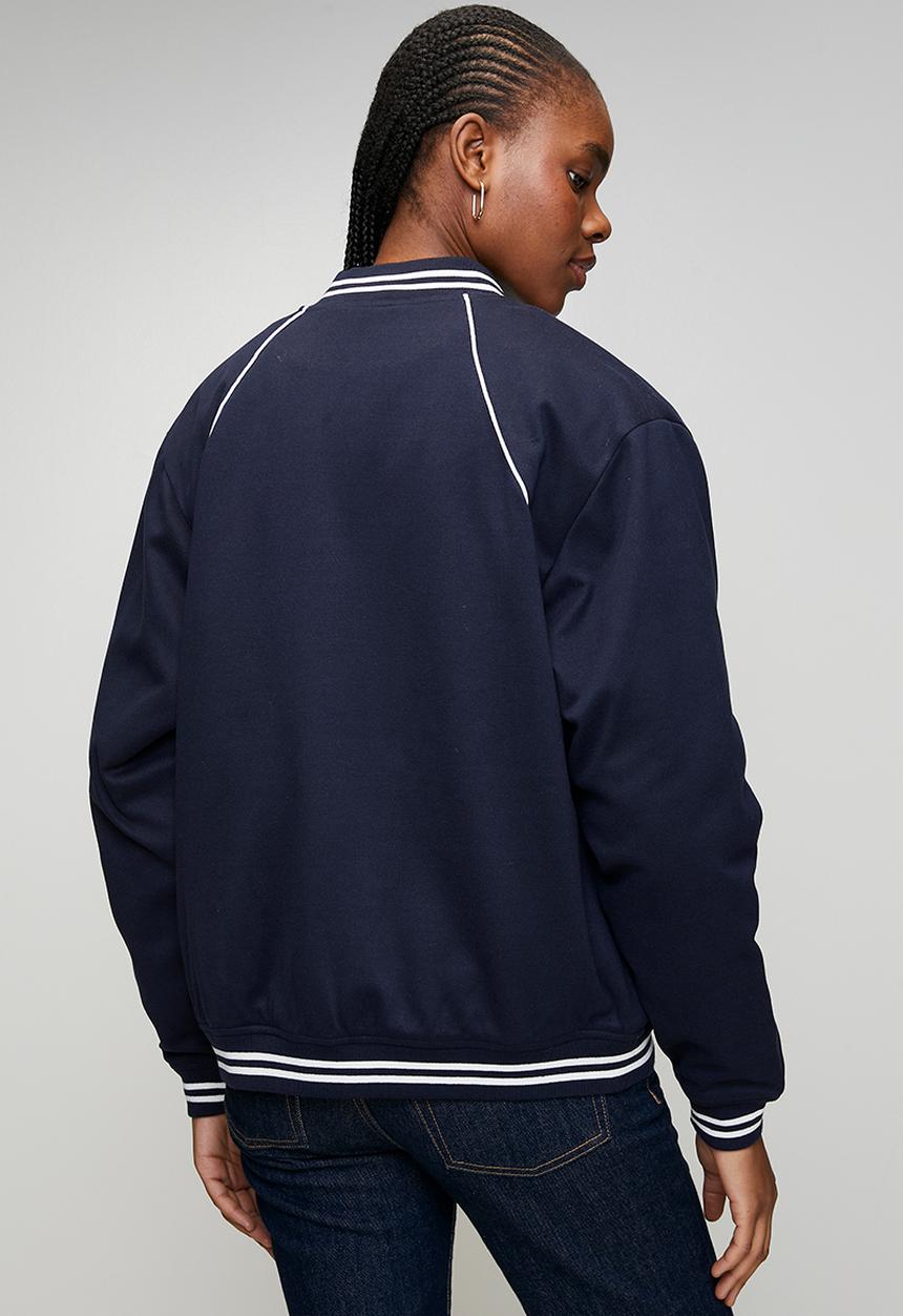 POLO - Wmn Tori Long Sleeve Varsity Jacket - Carbon