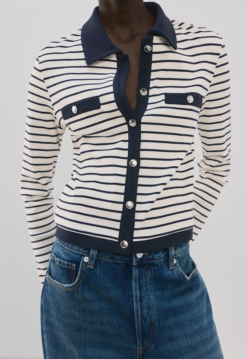MANGO - Cardigan porto- navy
